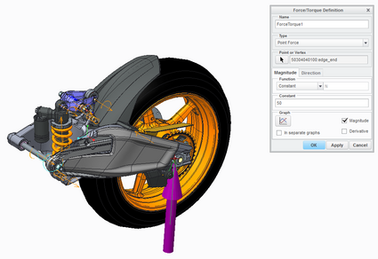 Creo Mechanism Dynamics torque and force definition